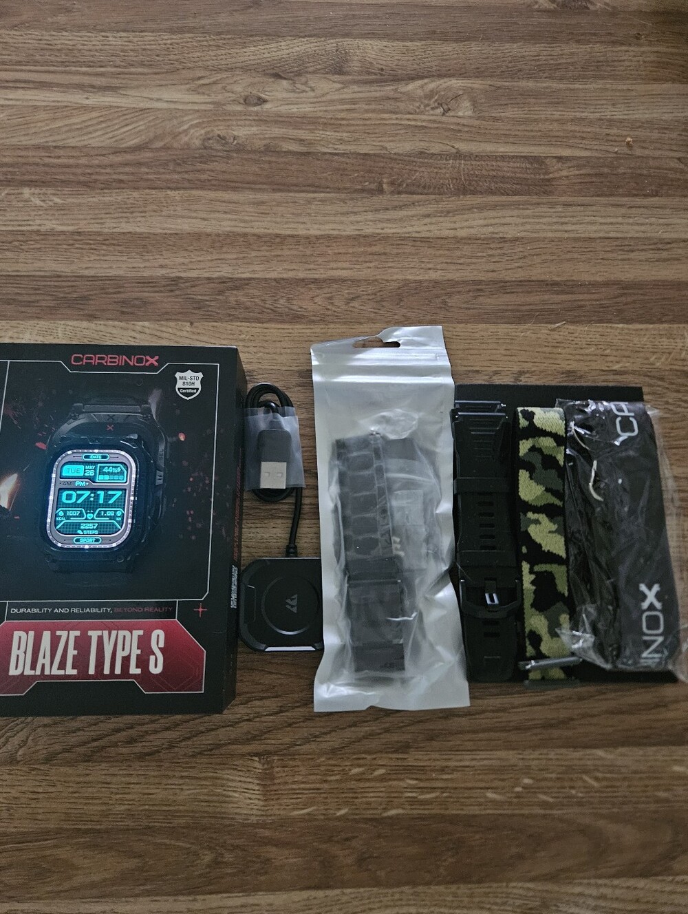 Blaze Type S Smartwatch with Black Case and Camouflage Strap